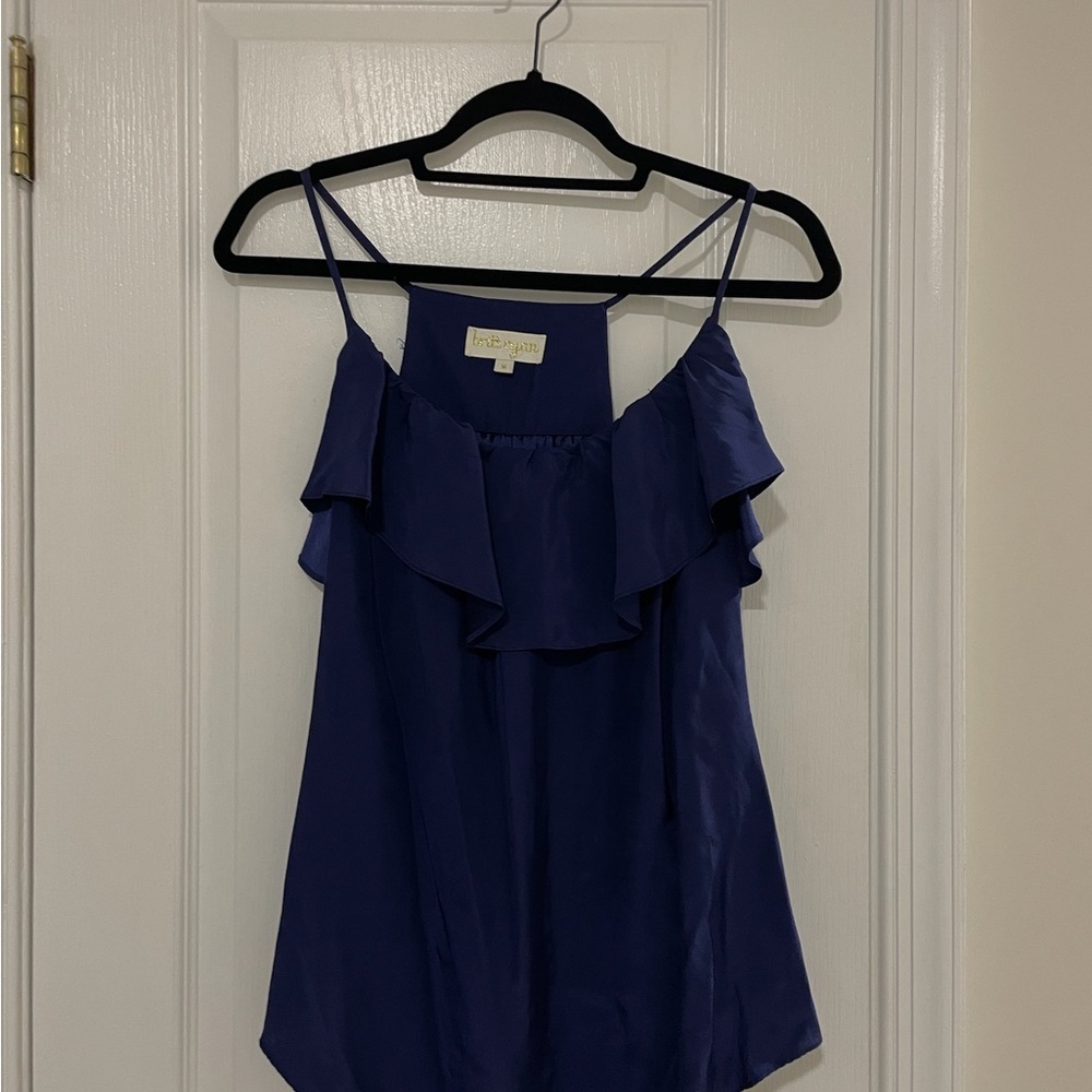Navy Blue Silk Camisole